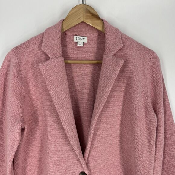 J Crew Schoolboy Sweater Blazer Size Small Womens Pink Preppy Academia Knit - Picture 2 of 7